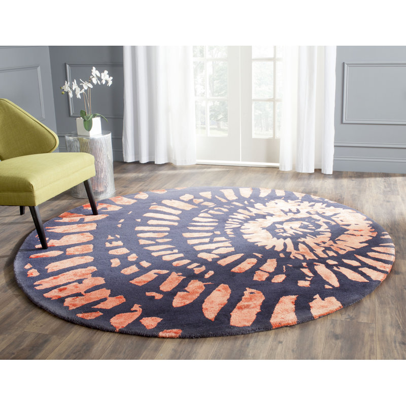 Laredo Hand Tufted Wool Abstract Rug, Round 7'
