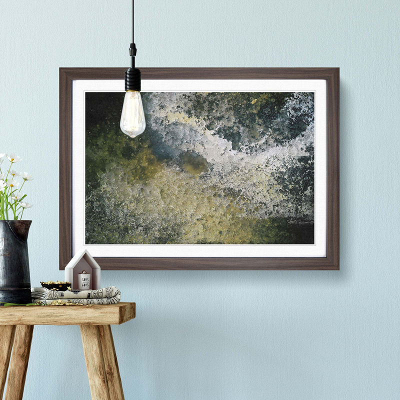 Revolution in Abstract - Picture Frame Painting Print, 62cm H x 87cm W x 2cm D, Walnut Framed
