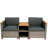 Artique Wicker 2 - Person Patio Conversation Set with Cushions-1065343494