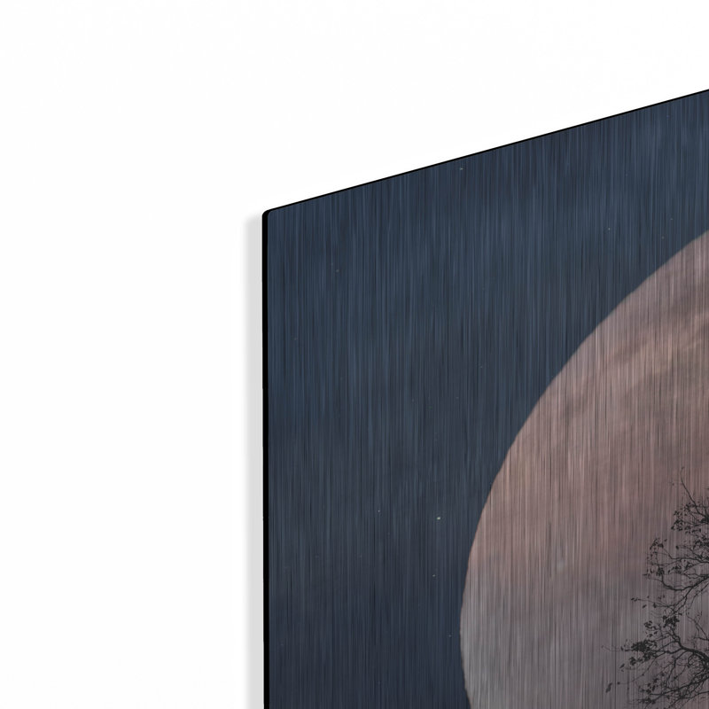 «Glowing Moonrise» par Lori Deiter, art mural en métal, H 24 po x l 36 po