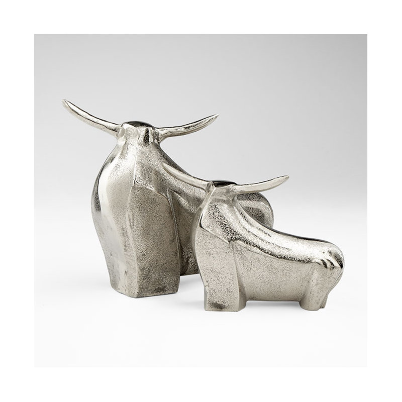 Freeplay Bull Sculpture, 10.5" H x 12.5" W x 4.5" D