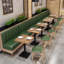 Ensemble de 2 bancs rembourrés en similicuir vert