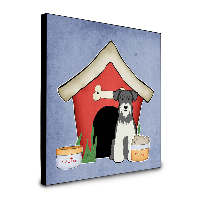 Panneau mural d’art collection dog house Scarvinia, Schnauzer miniature