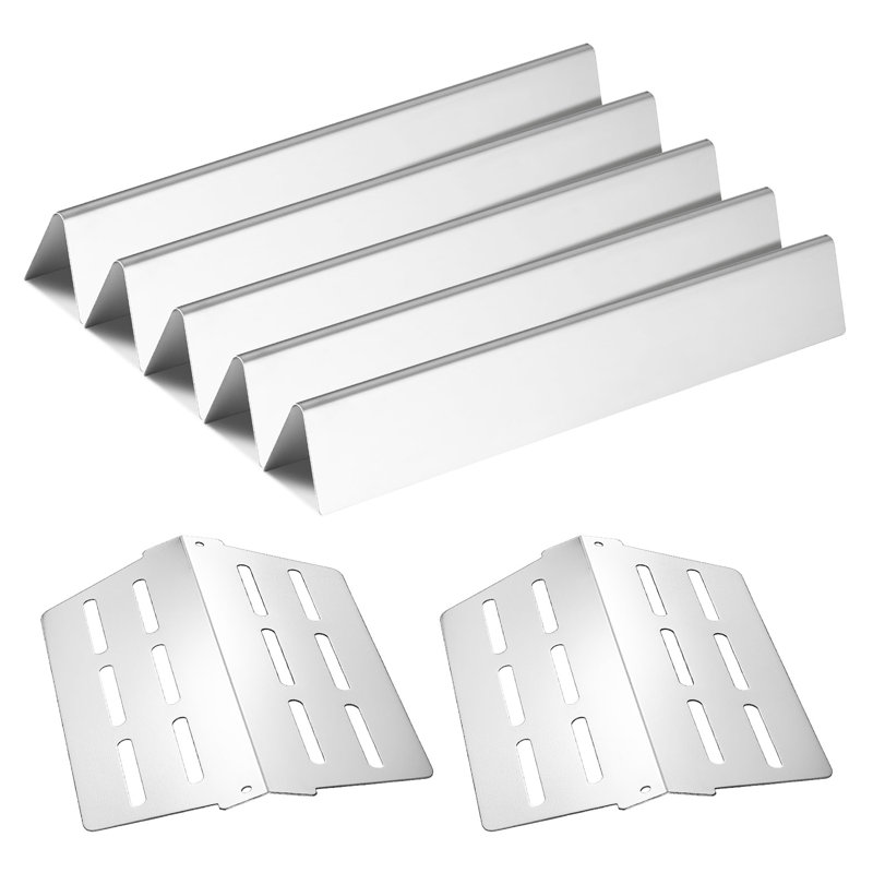 Barres 17 po pour remplacement de gril en acier de la série 300 Genesis, 5 et 2 plaques chauffantes, de haute qualité, durables, série de remplacement Precise Fit, acier inoxydable