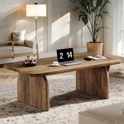 Rustic Wood Coffee Table, Rectangle Living Room Table