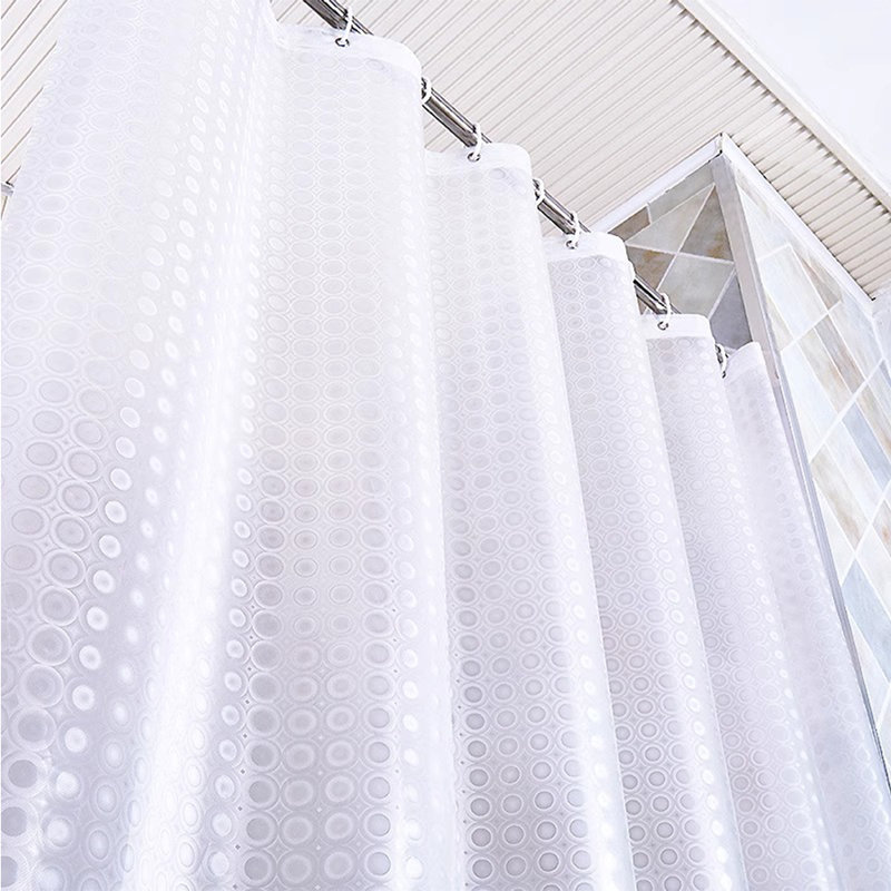 Shower Curtain With Hooks Included, 71"H x 86"W