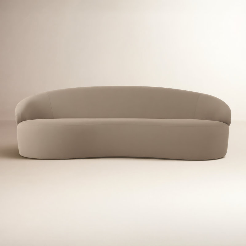 Ashton 100'' Upholstered Sofa, Taupe Performance Basketweave