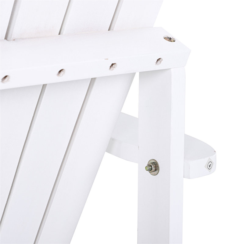 Grazierville Wood Outdoor Adirondack Chair, White