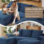 Canapés modulaires confortables Boneless Couch pour le salon, canapé modulaire en U en forme de nuage, canapé modulaire minimaliste avec assise profonde-129052870-129052865