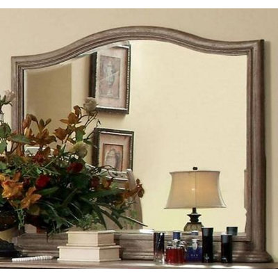 Rasco Wood Convex Wall Mirror