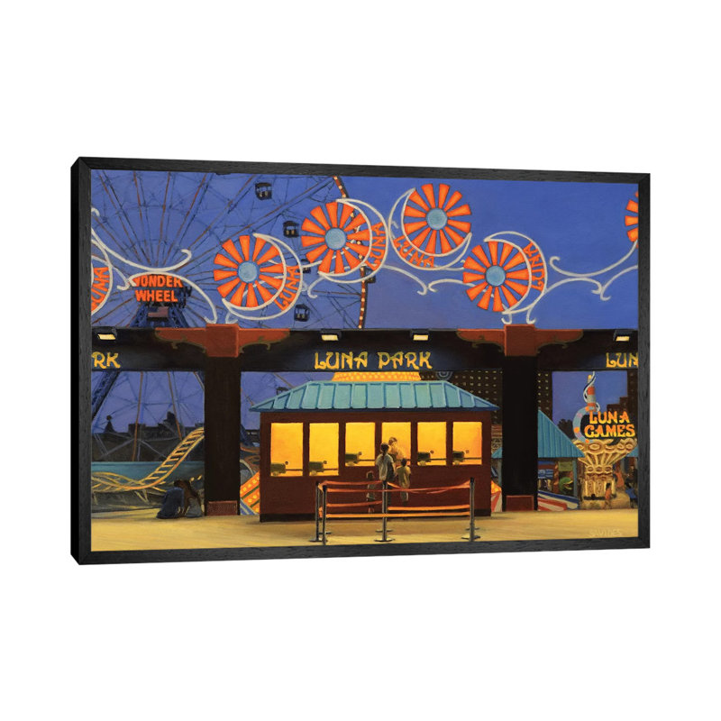 Luna Park by Nick Savides - Floater Frame Gallery-Wrapped Canvas Giclée on Canvas, Black Framed Canvas
