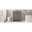 Meuble-lavabo en bois avec lavabo, 2 portes et tablettes de rangement-264995608