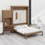 Lit escamotable avec plusieurs tablettes de rangement et décoration à persiennes-1745145256