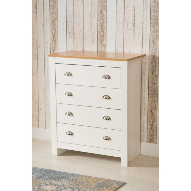 Amarelis 79 cm W Chest of Drawers, White