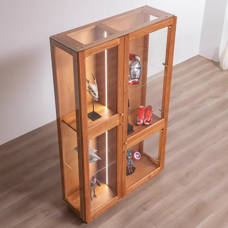 Brown Solid  Wood Display Cases