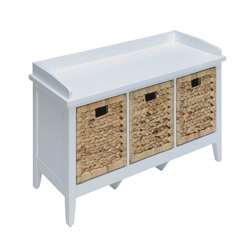 Banc blanc avec rangement