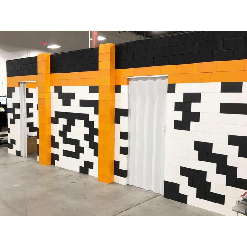 Ensemble mural en forme de L avec porte Everblock, H 84 po x l 96 po x P 72 po, Noir