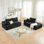 Canapé modulaire en L en chenille, style Cloud désossé avec méridienne, canapé rembourré moderne avec porte-gobelets et poches latérales, canapé à compression pour le salon, aucun assemblage requis