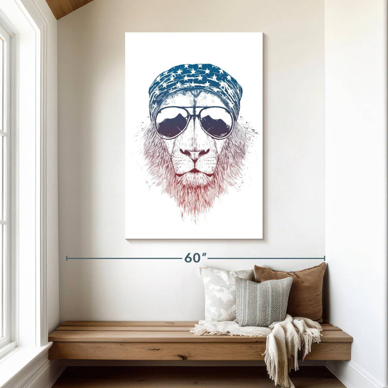 Brampt Wild Lion, 48" H x 32" W