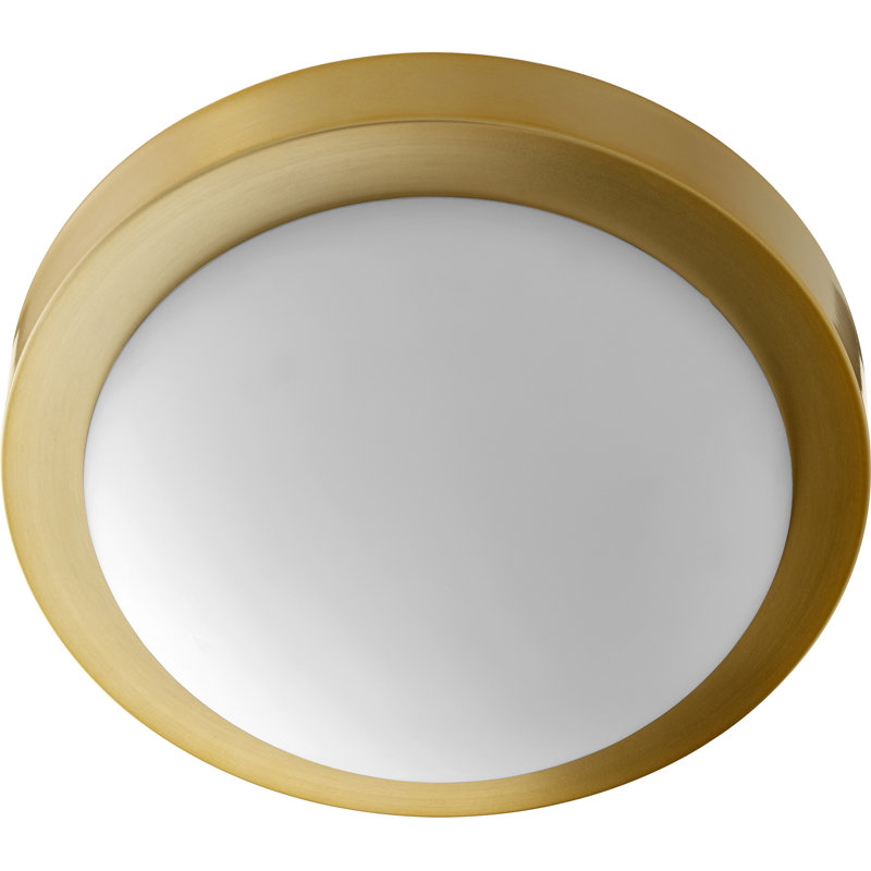 Plafonnier encastré pour cuve simple 2 lumières Ascella, H 3,75 po x l 11 po, Laiton vieilli