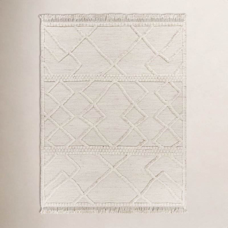 Hand Knotted Wool Moroccan Area Rug, Rectangle 8'10" x 12'