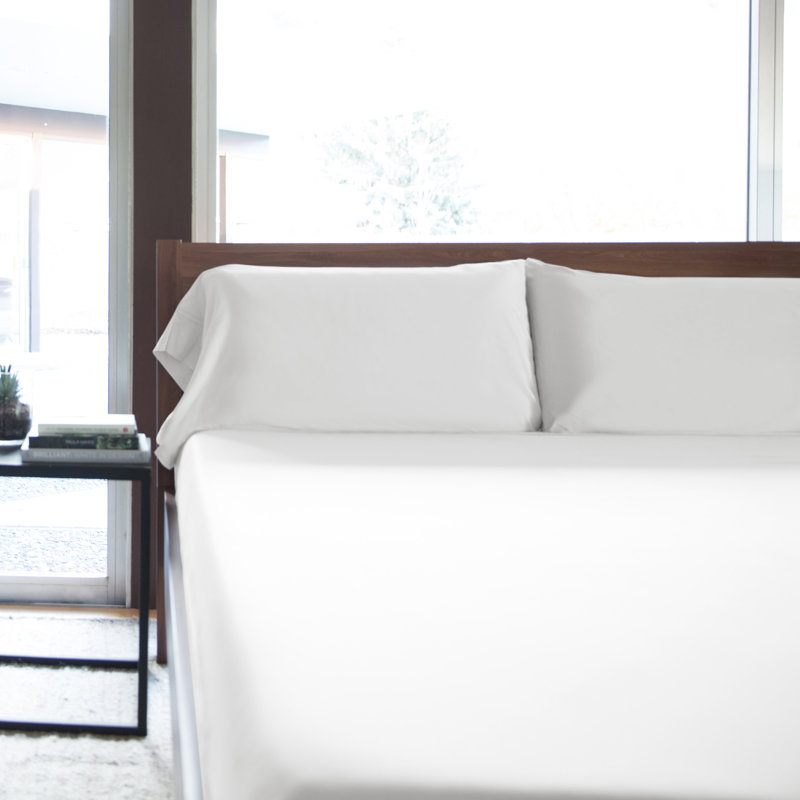 Kera Rayon from Bamboo Sheet Set, Twin XL Sheet Set with 1 Pillowcase, White