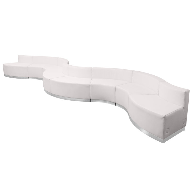 Configuration de réception Hercules Alon Series LeatherSoft, 8 pièces, Blanc