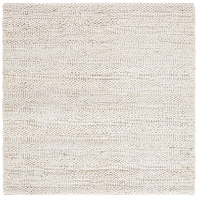 Tapis uni en jute / coton Keyia