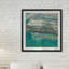 Azure III - Tableau en verre acrylique avec passe-partout, grand format, pour salon-2071346952