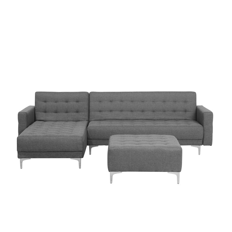 Finnegan 4 Seater Sofa Bed, Grey, Left Hand Facing