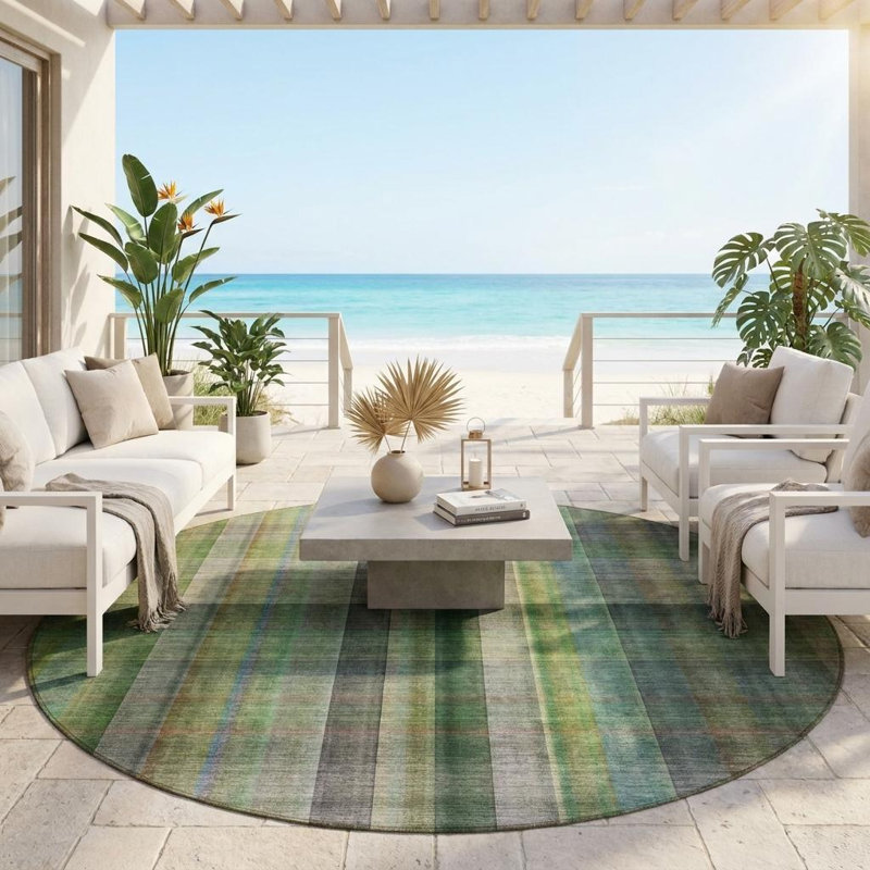 Tapis d'intérieur rond rond 8 po