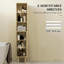 Armoire de rangement autoportante pour salle de bain, grande armoire de salle de bain avec portes en rotin-1668346586