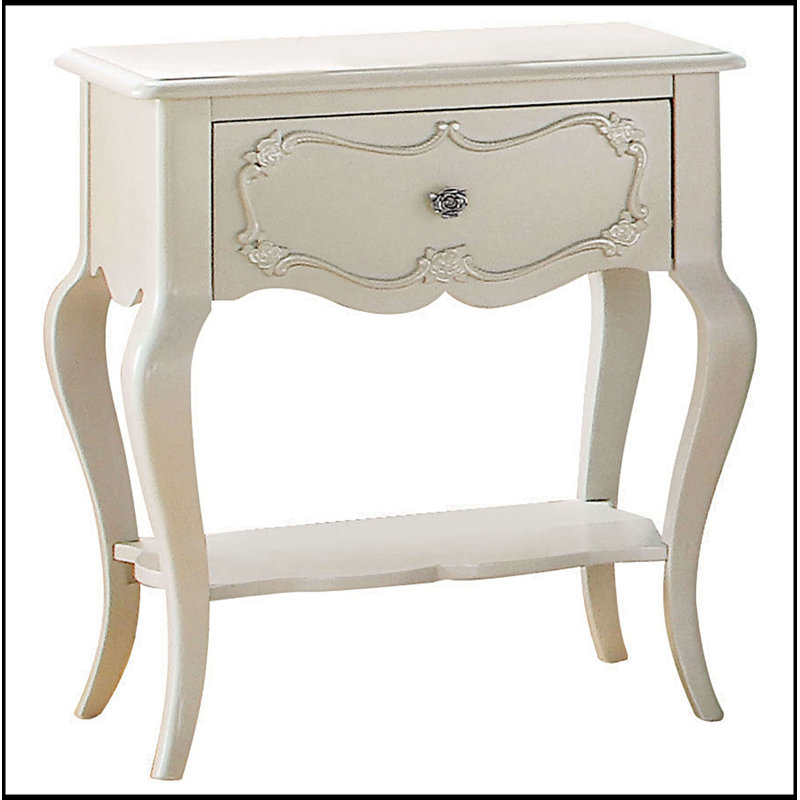 Table de chevet 1 tablette avec tablette Pearl