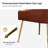 Velvet Upholstered Side Chair  With Gold Legs-1361416368