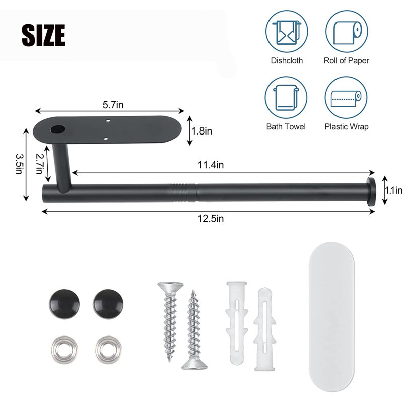 Porte-serviettes en acier inoxydable robuste et durable Spliceable Wall / Under Cabinet
