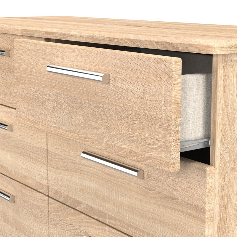 Borgeson 112cm W 6 - Drawer Chest of Drawers, Bardolino Oak