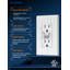 15 Amp 125V Duplex Tamper Resistant Self-Test GFCI Outlet With Night Light, With Screwless Wall Plate, UL Listed, (6-Pack)-113611016