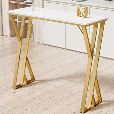 17.72'' L x 41.34'' H Manufactured Wood High Top Table
