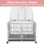 Cage pour chien améliorée de 48 pouces, caisse robuste, plaque de base renforcée pour grands chiens