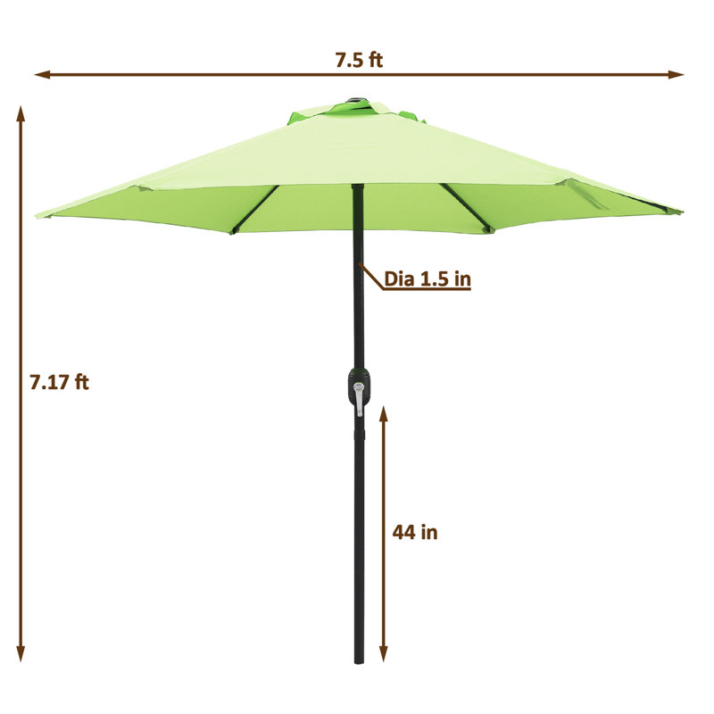 Parasol de marché 89 po Regena, Vert