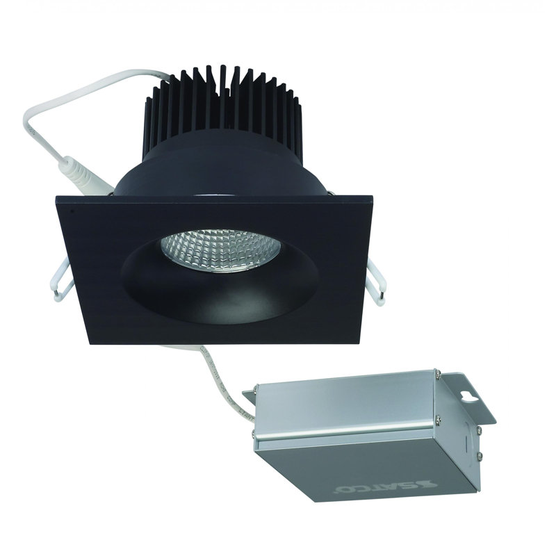 3.5" Ultra Slim 3000K Remodel or New Construction LED Canless Recessed Lighting Kit, Black