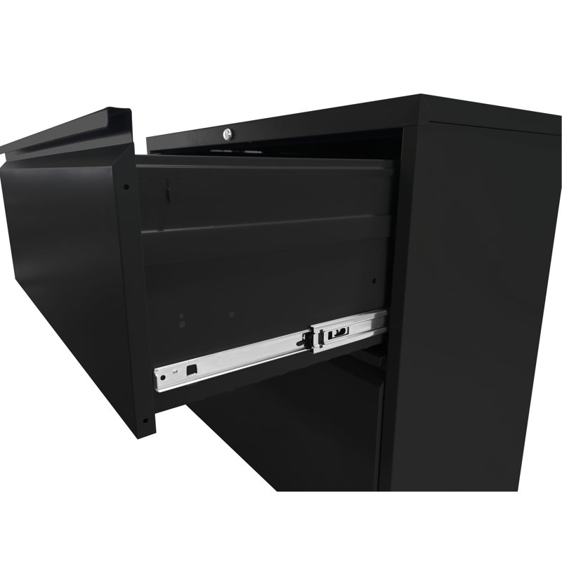2 Drawer Metal File Cabinet With Lock - Enhance Office/home Space Steel Build Smooth Functioning Tilt Design Accommodates A4 Legal/letter Size Vertical Solution Structure Movement Feature For Files