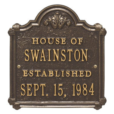 Chatham 4-Line Wall Address Plaque