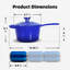 Casserole en fonte émaillée HomeVSS de 1,75 L avec couvercle-135785626