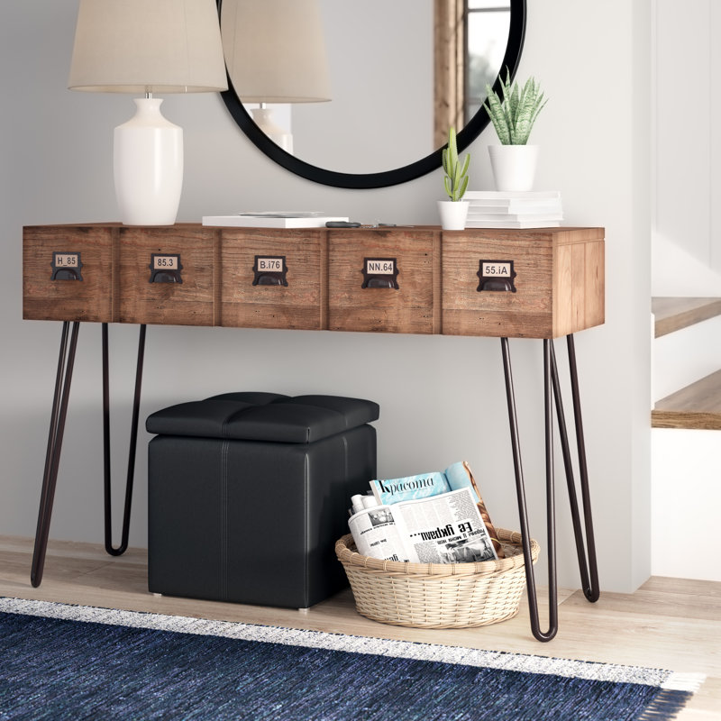 Ora 120.5cm Solid Wood Top Console Table
