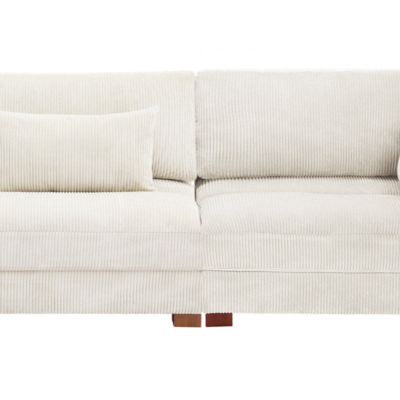 Maelina 312.4Cm Square Arms Modular Sofa, Beige