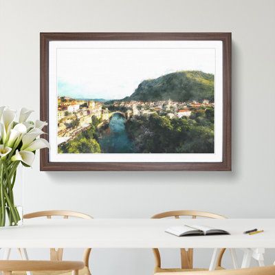 Skyline of Mostar - Picture Frame Graphic Art