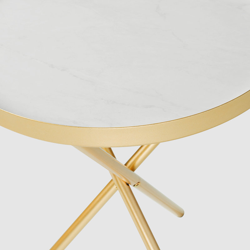 Trebent End Table, Gold