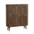 Medieval-Style Modern Shoe Cabinet, Upright Shoe Storage Unit With Vertical Grooved Finish, 31.5-Inch Walnut-Colored Shoe Cabinet, Suitable For Hallways, Passageways And Entrances.-414862558