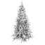 Arbre de Noël artificiel enneigé avec pin de montagne 7,5 pi avec base Fraser Hill Farm-1216549681